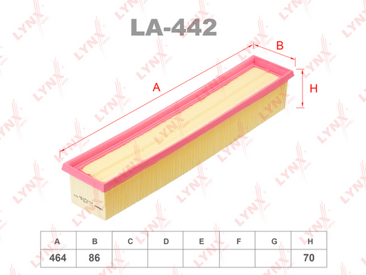 Воздушный фильтр LYNX LA442
