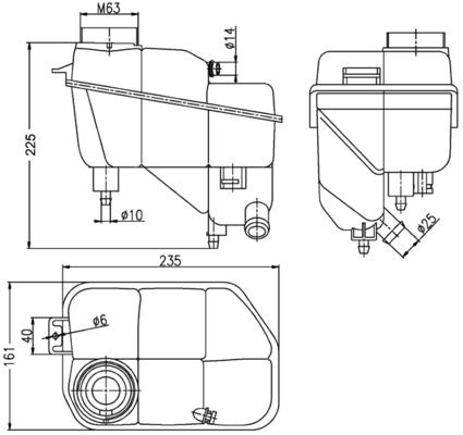 Компенсационный бак, охлаждающая жидкость MAHLE CRT202000S