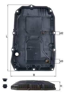 Масляный поддон, автоматическая коробка передач MAHLE HX196KIT