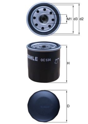 Масляный фильтр MAHLE OC534
