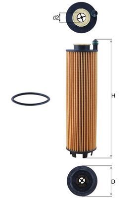 Масляный фильтр MAHLE OX1301D