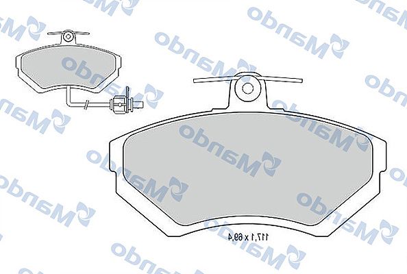 Комплект тормозных колодок, дисковый тормоз MANDO MBF015123