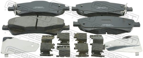Комплект тормозных колодок, дисковый тормоз FEBEST 0101ADT270F