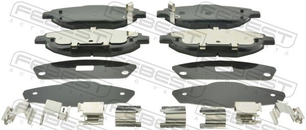 Комплект тормозных колодок, дисковый тормоз FEBEST 0101ADT271F