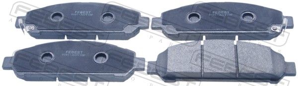 Комплект тормозных колодок, дисковый тормоз FEBEST 0101AGV10F