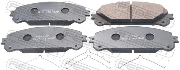 Комплект тормозных колодок, дисковый тормоз FEBEST 0101ASU40F