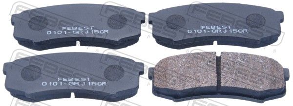Комплект тормозных колодок, дисковый тормоз FEBEST 0101GRJ150R