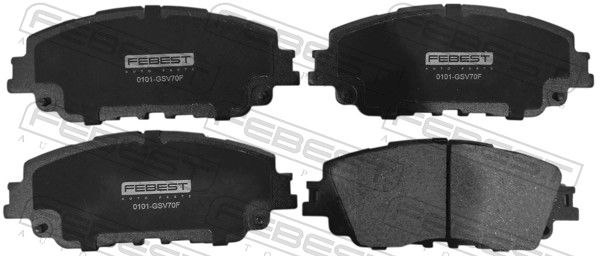 Комплект тормозных колодок, дисковый тормоз FEBEST 0101GSV70F