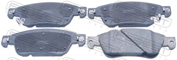 Комплект тормозных колодок, дисковый тормоз FEBEST 0201CV36F