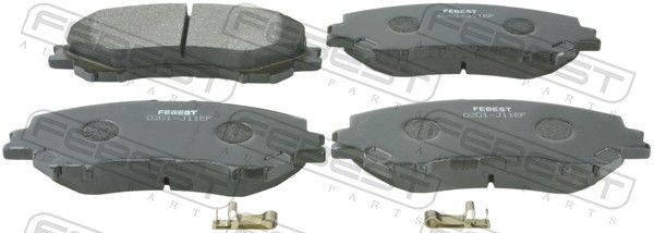 Комплект тормозных колодок, дисковый тормоз FEBEST 0201J11EF