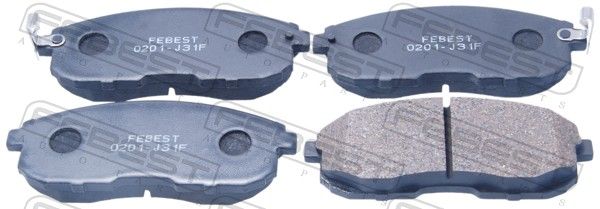 Комплект тормозных колодок, дисковый тормоз FEBEST 0201J31F