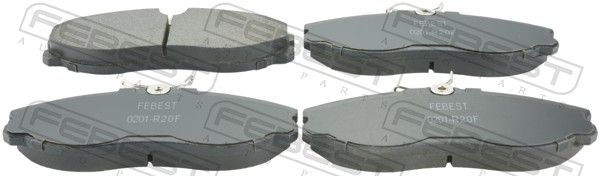 Комплект тормозных колодок, дисковый тормоз FEBEST 0201R20F
