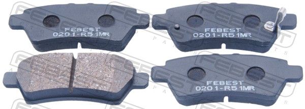 Комплект тормозных колодок, дисковый тормоз FEBEST 0201R51MR