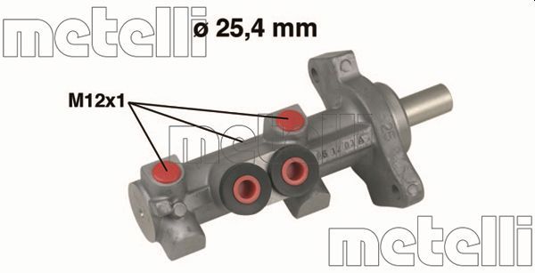 Главный тормозной цилиндр METELLI 050618