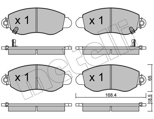 Комплект тормозных колодок, дисковый тормоз METELLI 2203200