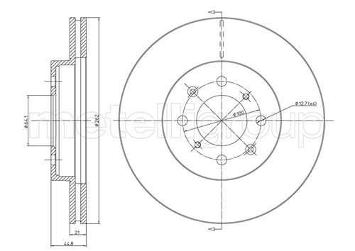 Тормозной диск METELLI 230344C