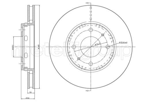Тормозной диск METELLI 230467C