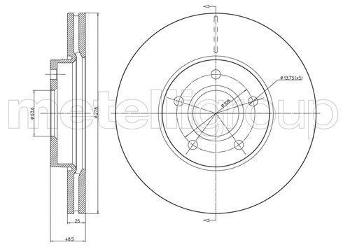 Тормозной диск METELLI 230685C