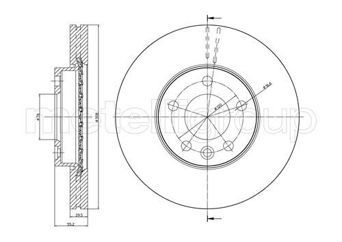 Тормозной диск METELLI 230773C