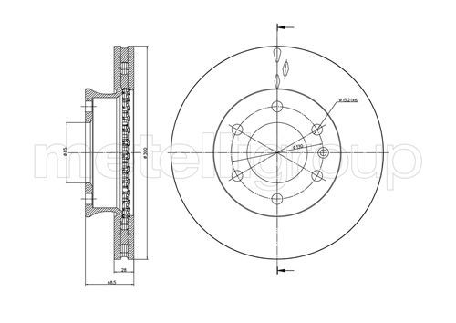 Тормозной диск METELLI 230881