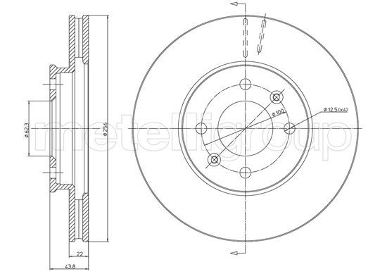 Тормозной диск METELLI 231479C