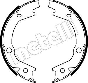Комплект тормозных колодок, стояночная тормозная система METELLI 530184