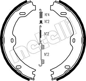 Комплект тормозных колодок, стояночная тормозная система METELLI 530243K