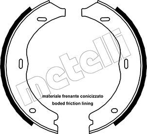 Комплект тормозных колодок, стояночная тормозная система METELLI 530248