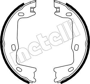 Комплект тормозных колодок, стояночная тормозная система METELLI 530302