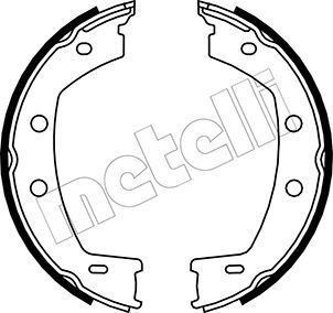 Комплект тормозных колодок, стояночная тормозная система METELLI 530374