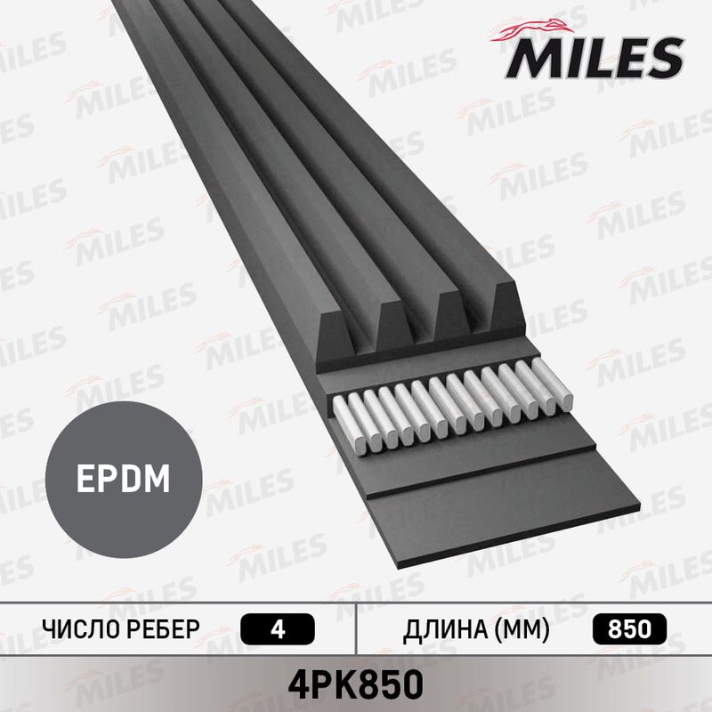 Поликлиновой ремень MILES 4PK850