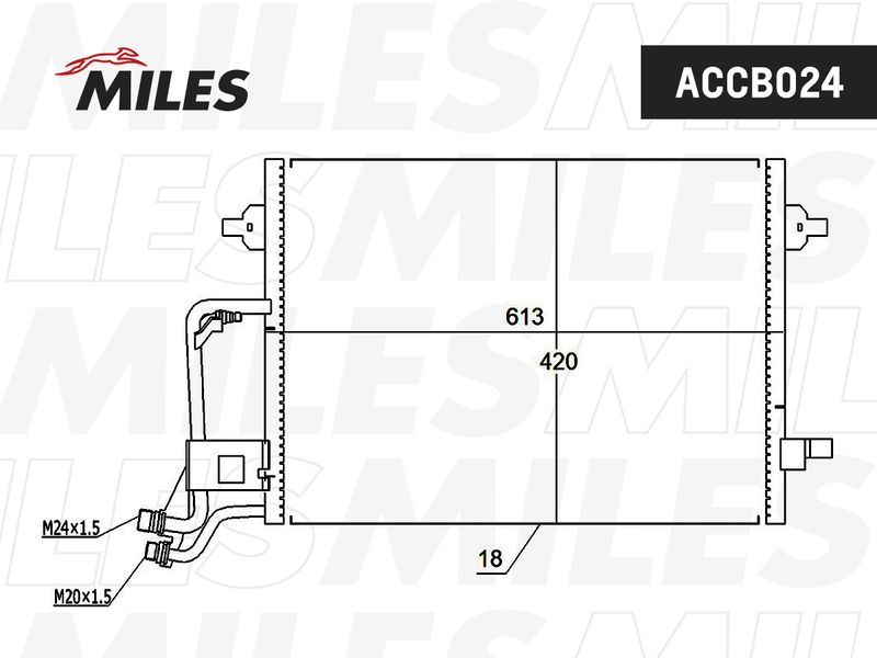 Конденсатор, кондиционер MILES ACCB024