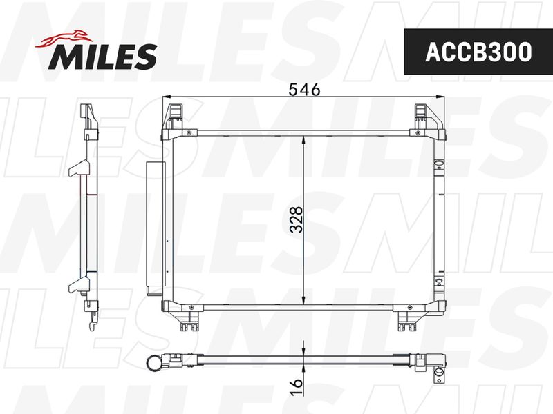 Конденсатор, кондиционер MILES ACCB300