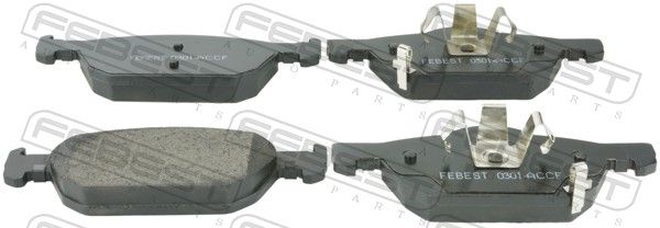 Комплект тормозных колодок, дисковый тормоз FEBEST 0301ACCF