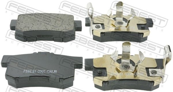 Комплект тормозных колодок, дисковый тормоз FEBEST 0301CRVR