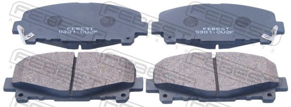 Комплект тормозных колодок, дисковый тормоз FEBEST 0301CU2F