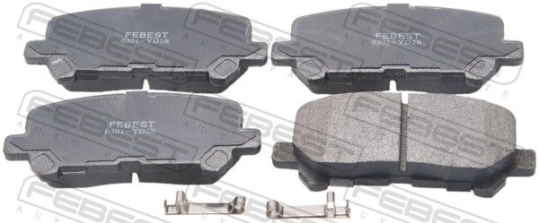 Комплект тормозных колодок, дисковый тормоз FEBEST 0301YD2R