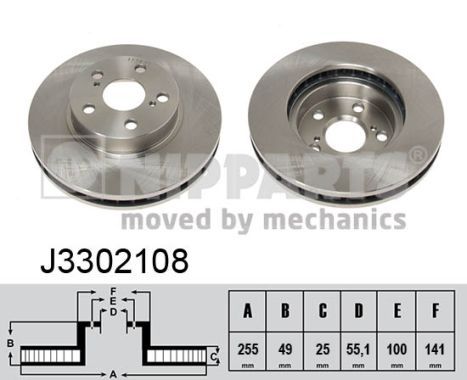 Тормозной диск NIPPARTS J3302108