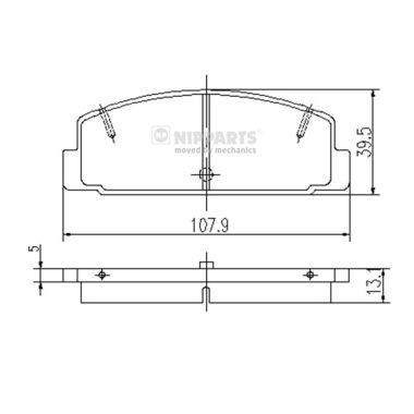 Комплект тормозных колодок, дисковый тормоз NIPPARTS J3613002