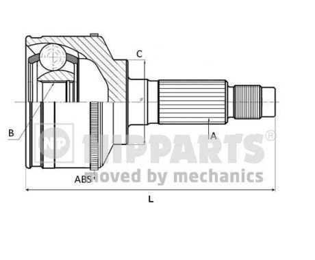 Шарнирный комплект, приводной вал NIPPARTS N2820526