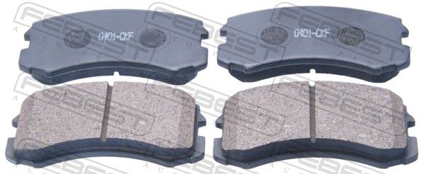 Комплект тормозных колодок, дисковый тормоз FEBEST 0401CKF
