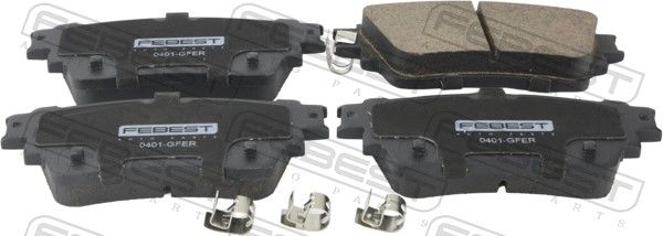 Комплект тормозных колодок, дисковый тормоз FEBEST 0401GFER