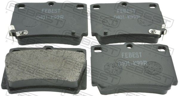 Комплект тормозных колодок, дисковый тормоз FEBEST 0401K99R