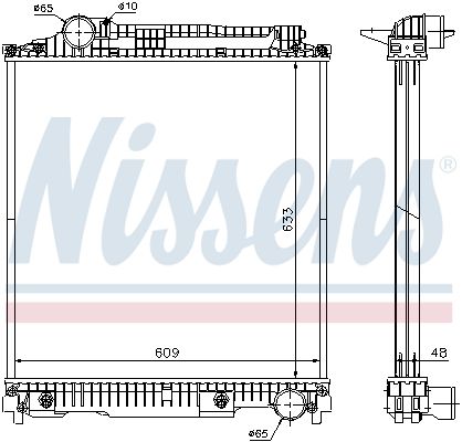 Радиатор, охлаждение двигателя NISSENS 626470