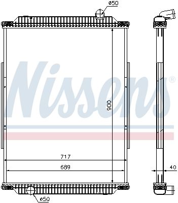 Радиатор, охлаждение двигателя NISSENS 637880