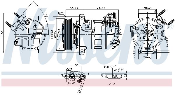 Компрессор, кондиционер NISSENS 890594