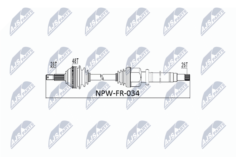 Приводной вал NTY NPWFR034