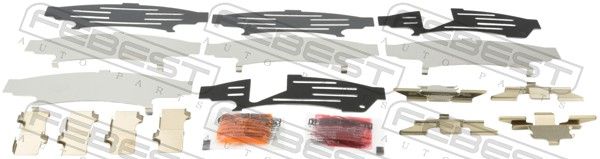Комплектующие, колодки дискового тормоза FEBEST 0503GHF