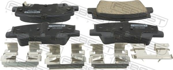 Комплект тормозных колодок, дисковый тормоз FEBEST 1201DN8R