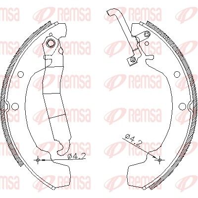 Тормозные колодки REMSA 468801